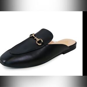 Elegant Black Leather Slip-On Loafers